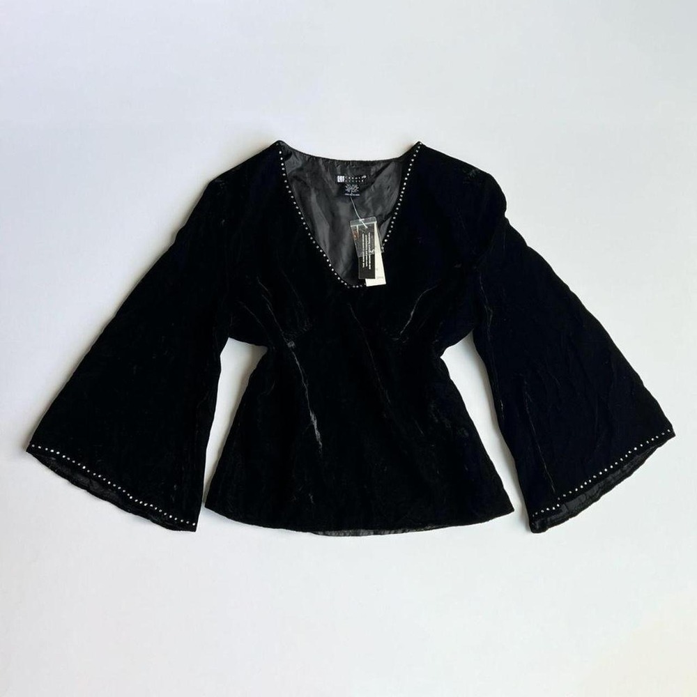 Vintage Carol Little Velvet Bedazzled Top‎
